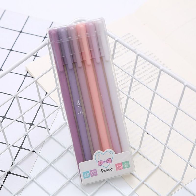 

6pcs Pulpen Gel Morandi Series Pena Cair