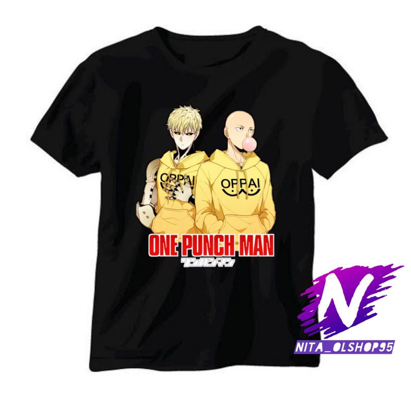 baju anak kaos anak saitama dan genos one punch man