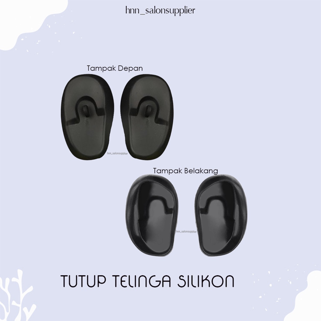 Tutup Telinga Silicon Karet Salon Semir Keriting Cat Rambut