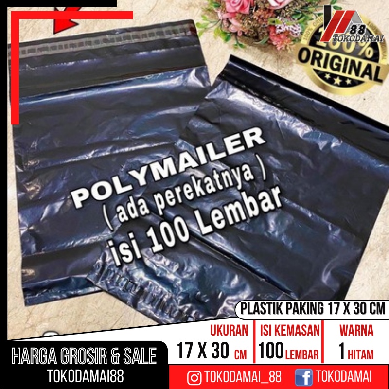 Plastik Polymailer Packing Online Shop UKURAN 17 X 30 CM