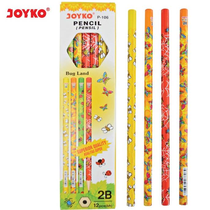 

Pencil / Pensil Joyko P-106 / 2B / Bug Land / 1 BOX 12 PCS