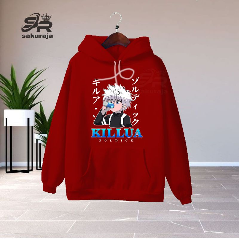 sweater hoodie anak karakter Hunter X  Killua Zoldyck/umur 3-17 tahun