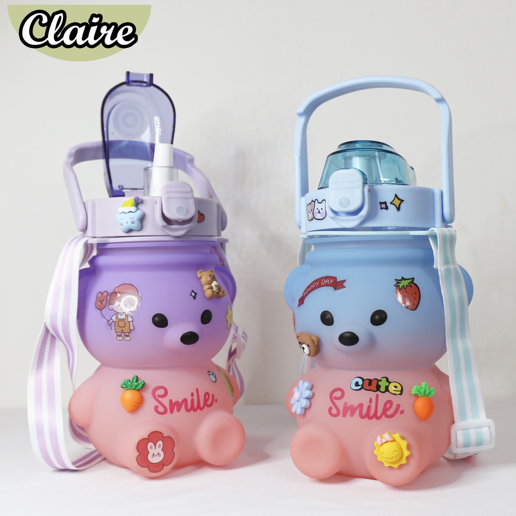 BOTOL MINUM BONEKA VIRAL MURAH WARNA 1.5 LITER dan 1.1 Liter 2D &amp; 3D STICKER