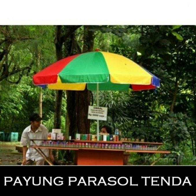 Payung Jumbo Es Kepal Milo 180Cm Meja Stand Pameran Tenda Terpal Besar