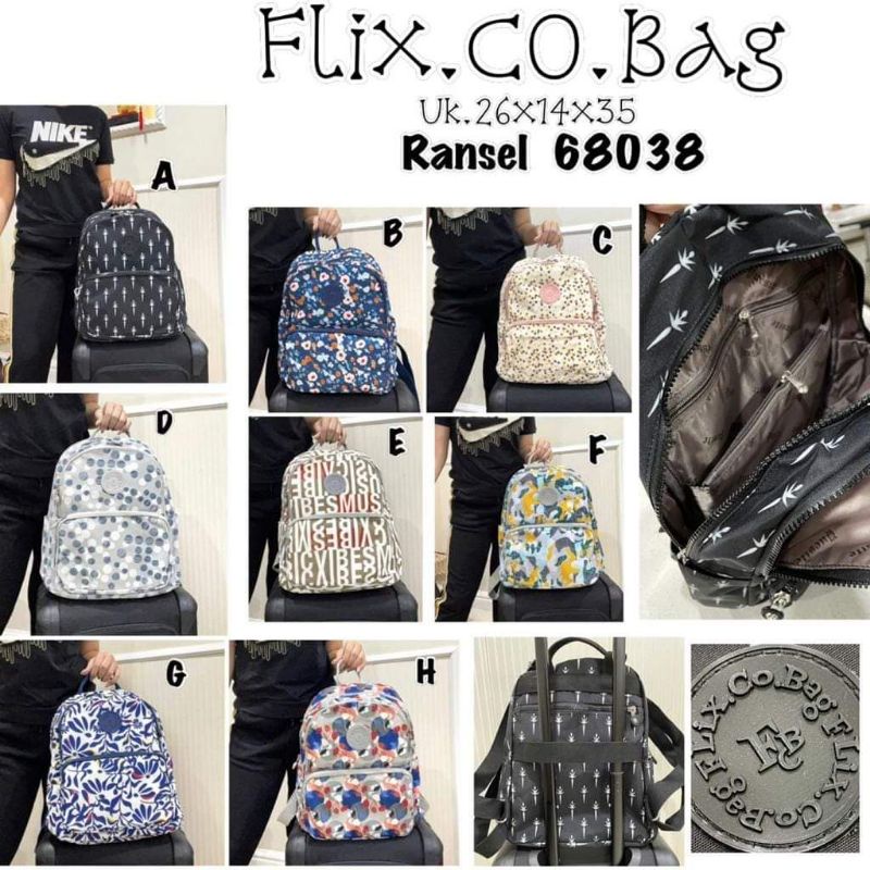 NEW ITEM ransel / backpack fashion corak import kode 68038