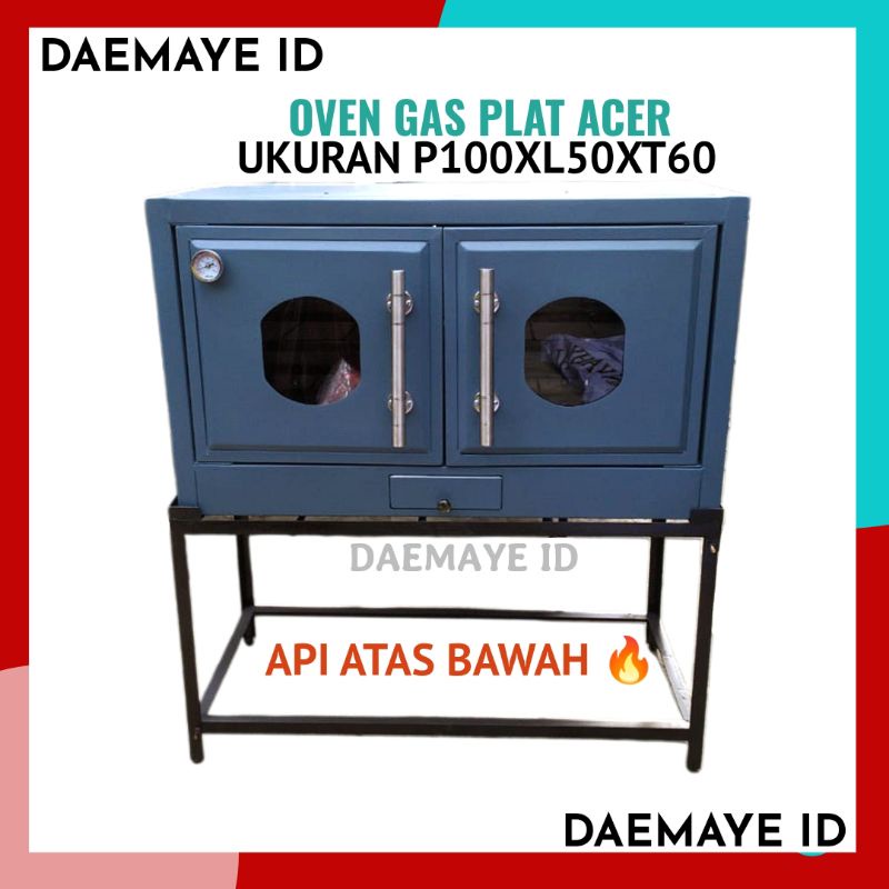 Oven Gas Platt 100x50 / Api Atas Bawah / Oven Gas Besar Bima