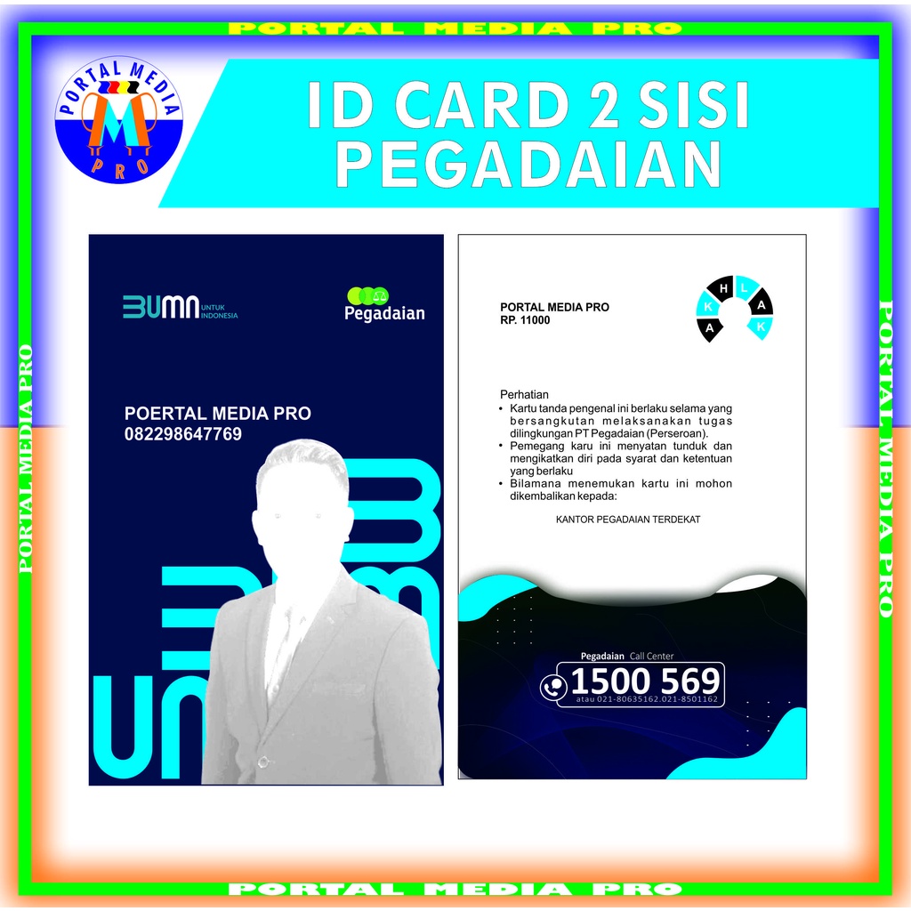 

1 set ID Card pegadaian holder yoyo logo
