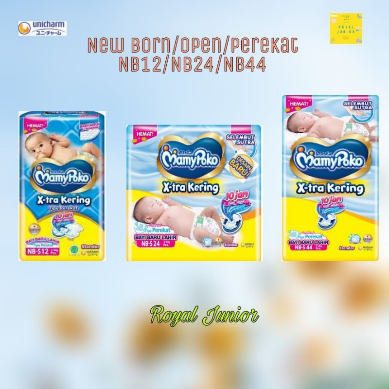 Mamypoko Perekat dan Sweety Bronze and Silver Perekat Popok Bayi Celana Murah Berkualitas Dengan isi Lebih  Banyak NBS 44 M40 ,