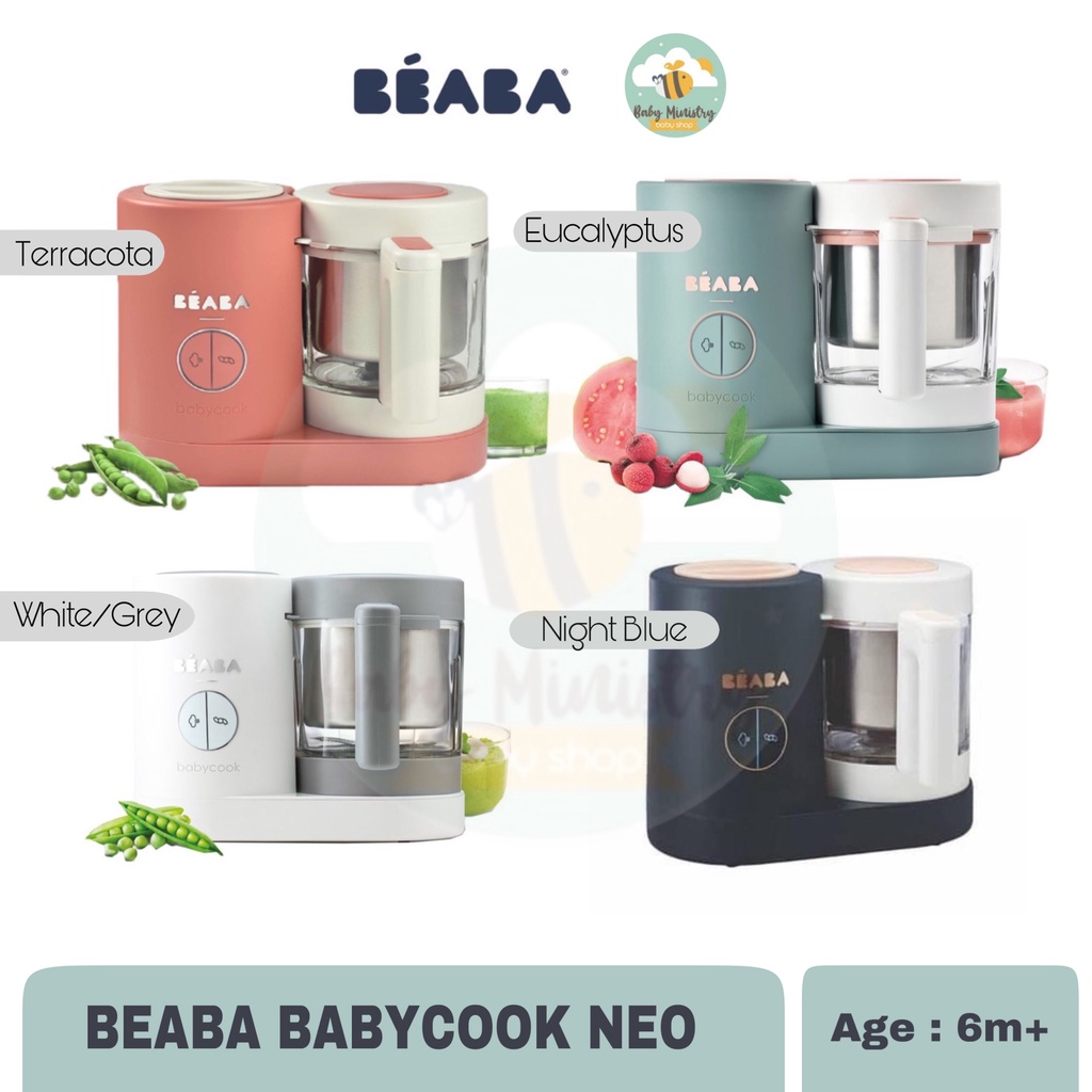 Beaba Babycook Neo Night Blue / white gray / beaba neo eucalyptus / neo terracota / blender Beaba baby cook