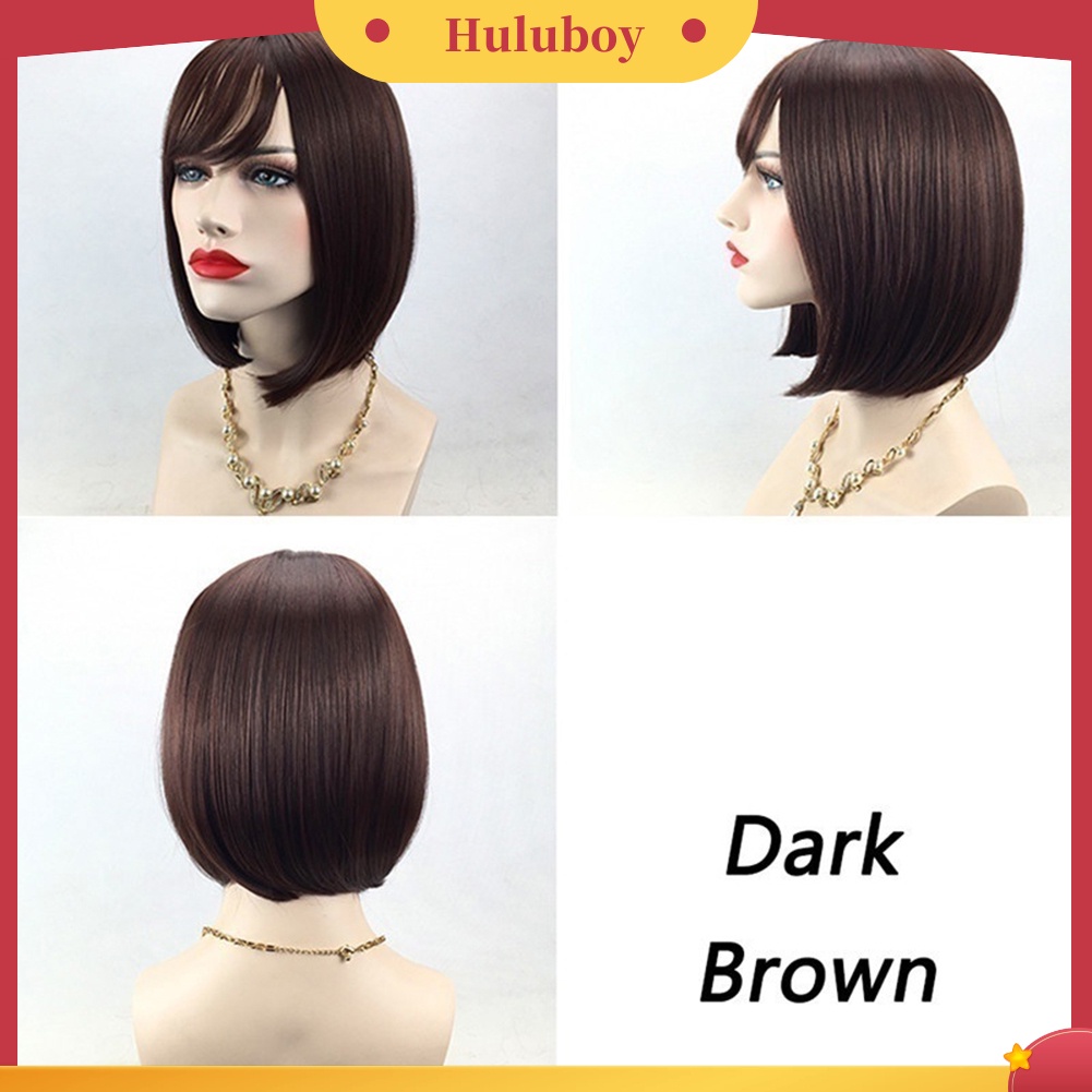 Wig Poni Ekstensi Model Lurus Panjang 30cm Gaya Bobo Untuk Wanita