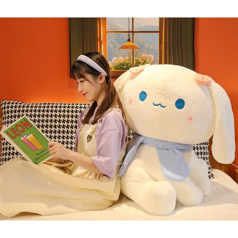 Boneka Cinnamoroll Pakai Syal Bahan Plush