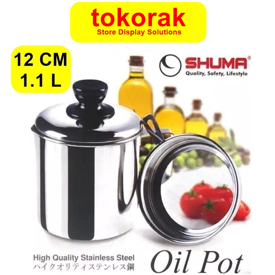 OILPOT TEMPAT PENYARING MINYAK 1100 700 ML SHUMA OIL POT STAINLESS