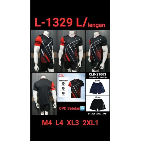 jersey kaos badminton lining import l1329