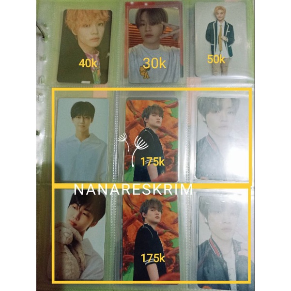 Jaemin bene benefit sg22 season greating 2022 11st chenle pc photocard