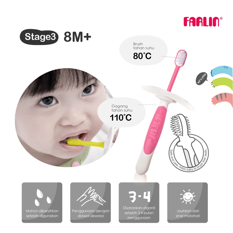 Farlin Stage 3 - Baby Toothbrush / Sikat Gigi Bayi