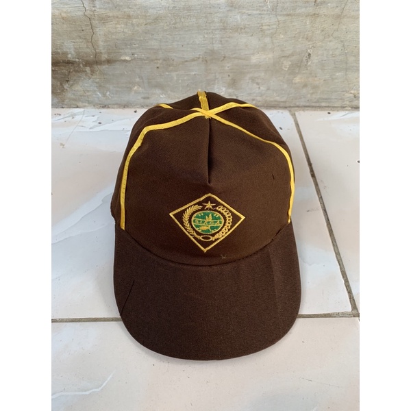 topi siaga pramuka putra/putri bordir