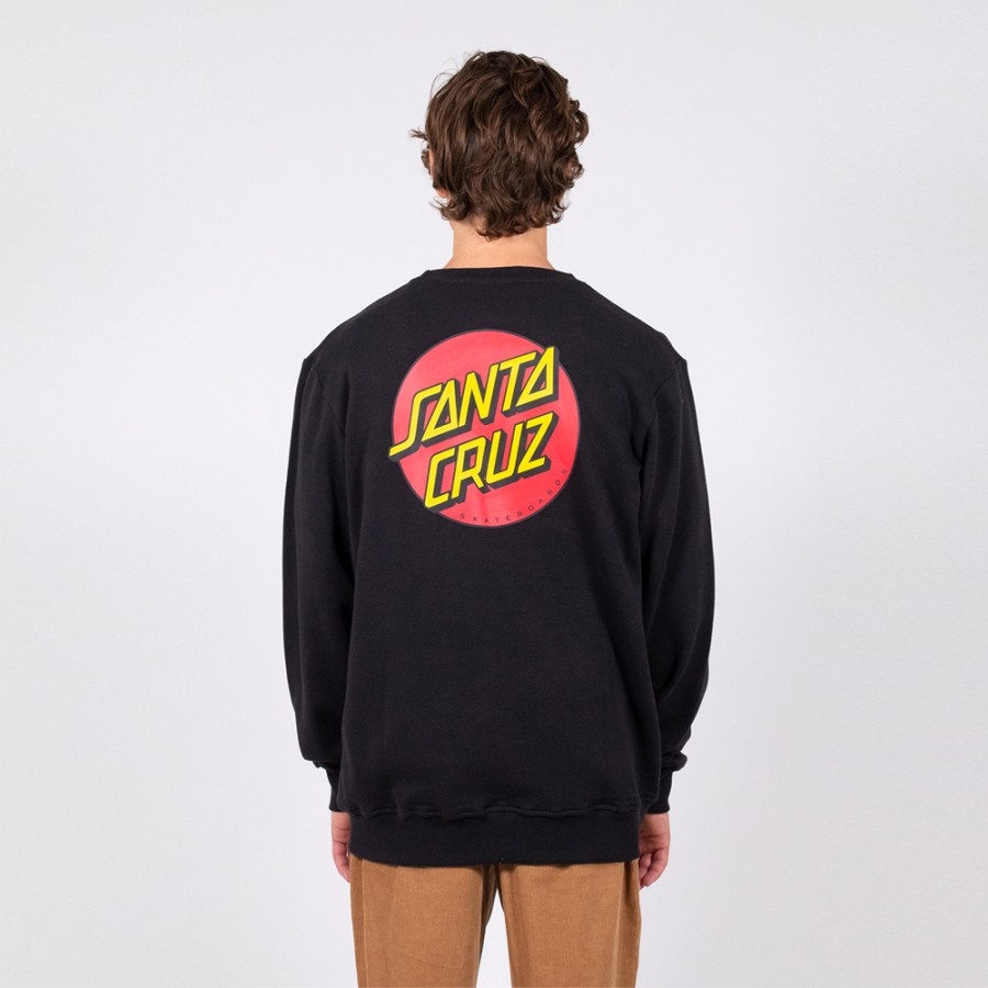 Santa Cruz Classic Dot Black Crewneck