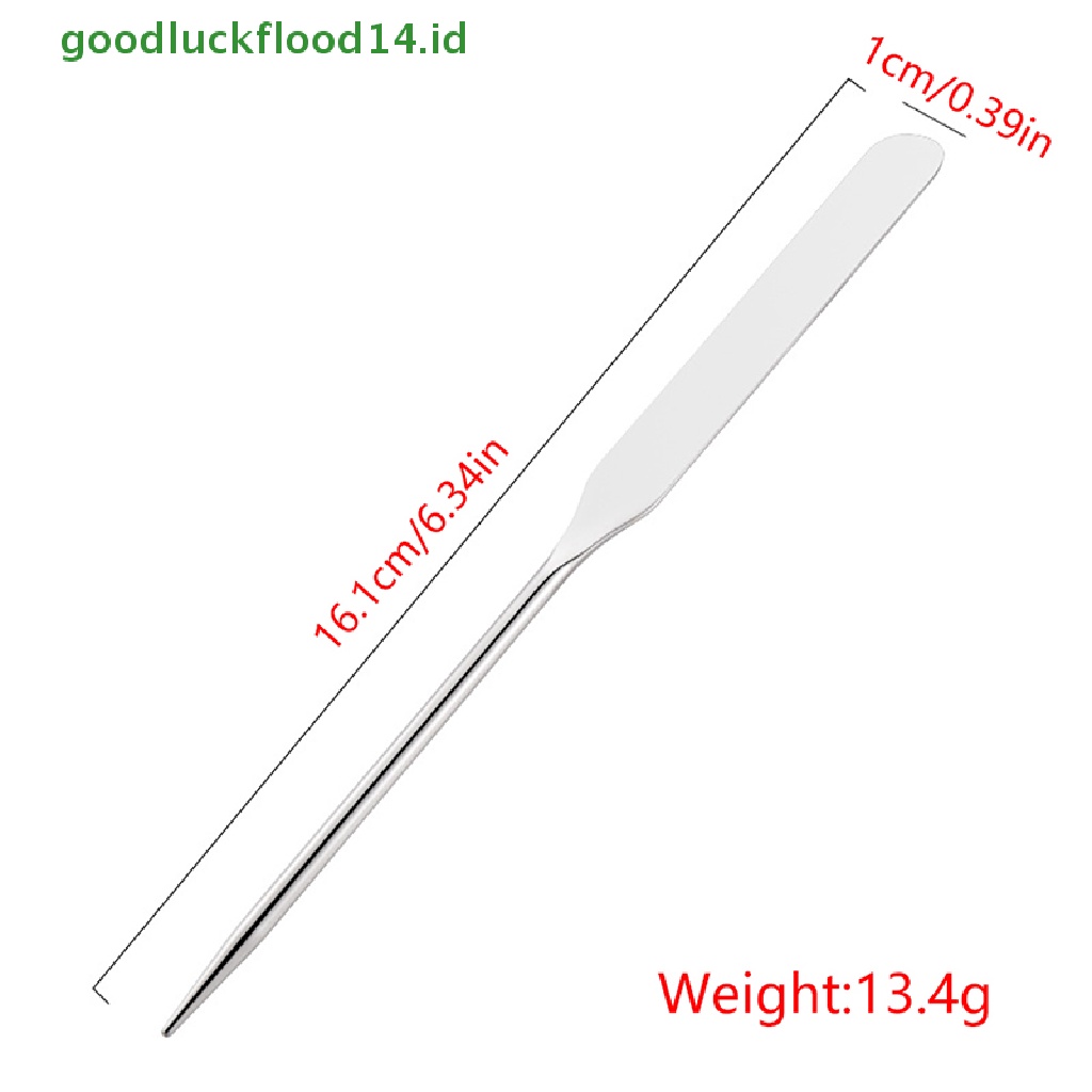 [GOOGFOUR] 1pcs Stainless Steel Dual Head Makeup Toner Spatula Mixing Stick Foundation [TOP]