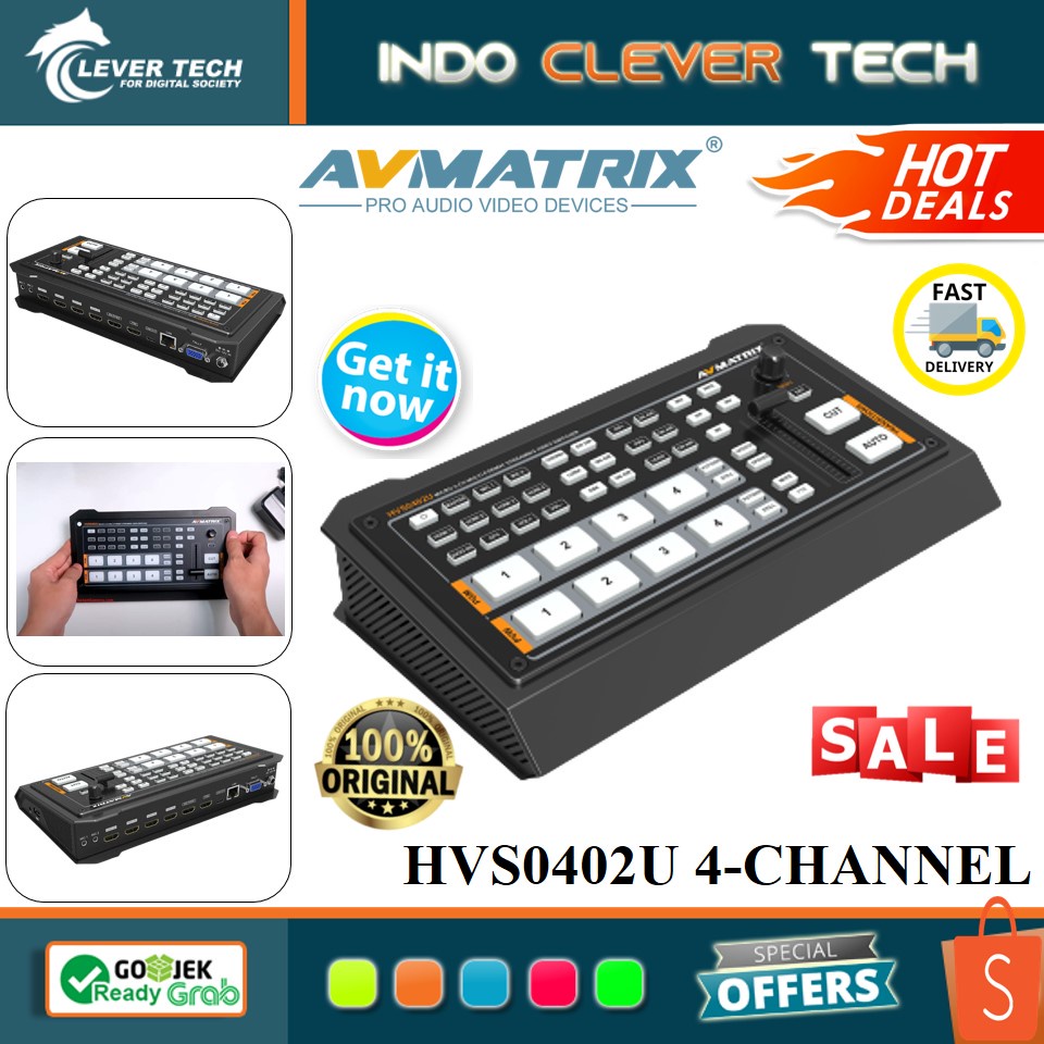 AVMATRIX HVS0402U 4-Channel Live Streaming Video Switcher