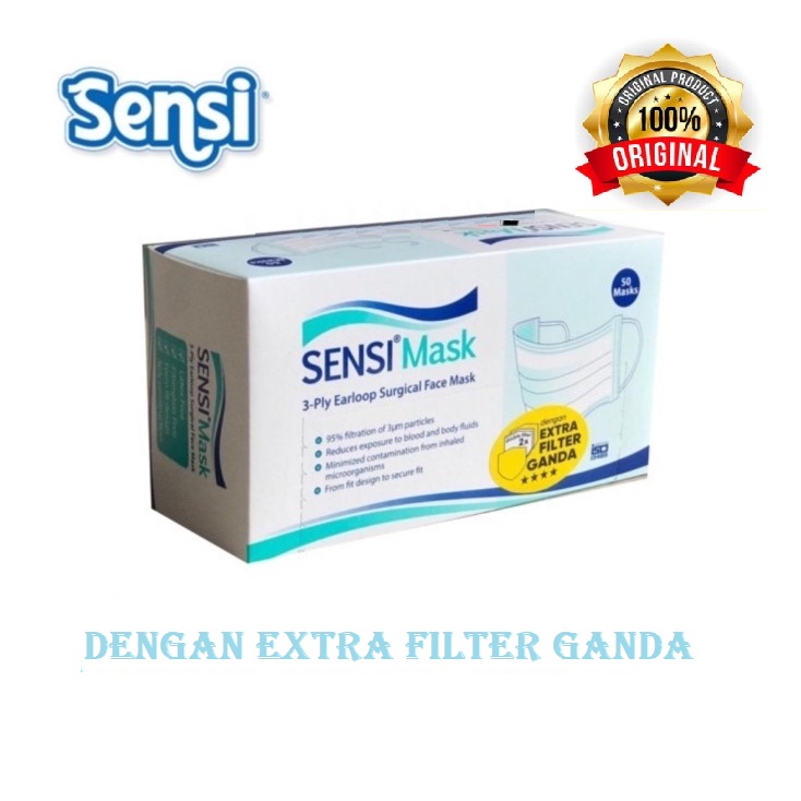 Masker Karet Sensi Isi 50 Masker Earloop Sensi