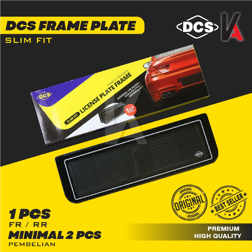 DCS Cover / Dudukan / Tempat / Frame / Breket / Bingkai / Rumah / Tatakan Plat Nomor Mobil Model Slim (1 PCS)