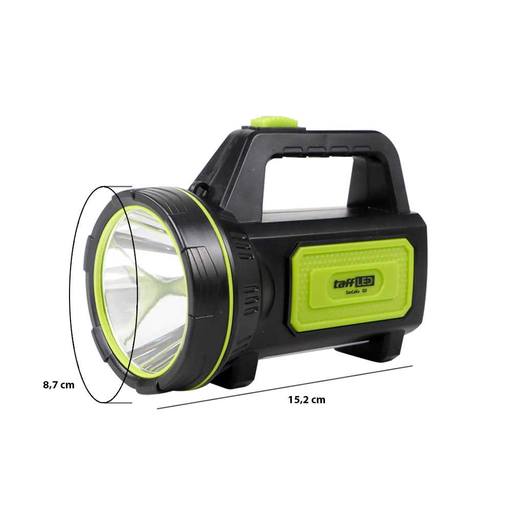 TaffLED ZanCaKa Senter LED Super Bright Recharge 10W 13500 Lumens Lampu Super Terang Isi Daya Baterai Port USB
