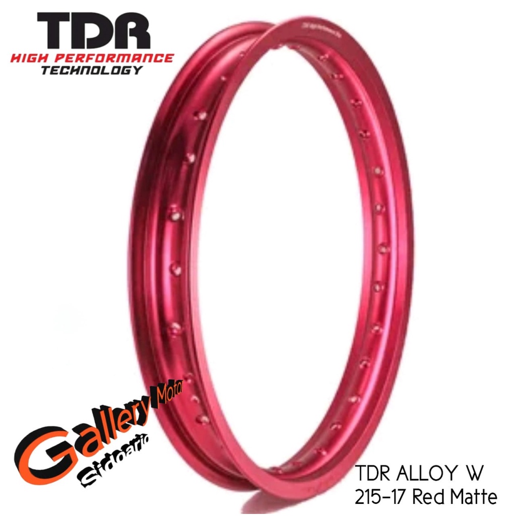 Tdr Velg Tdr Ring 17  215 ring 17 W Shape Matte Red