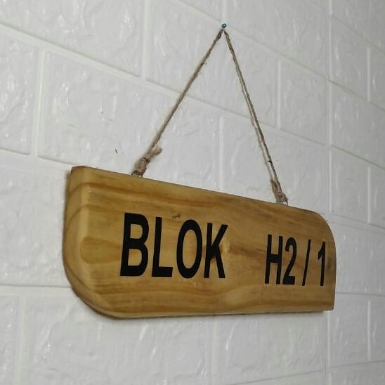 PAPAN NAMA RUMAH - NOMER RUMAH UNIK - NOMER RUMAH KAYU