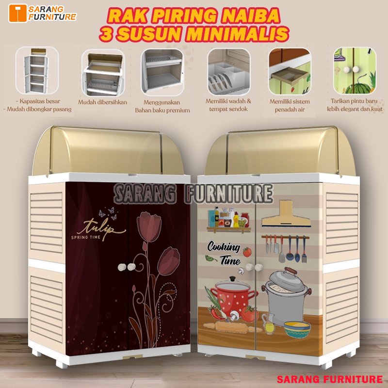 RAK PIRING PLASTIK RAK PIRING NAIBA MINI DISH RACK 4001 4002 PREMIUM TEMPAT PENYIMPANAN MAKANAN SERBAGUNA RAK PIRING PLASTIK MURAH