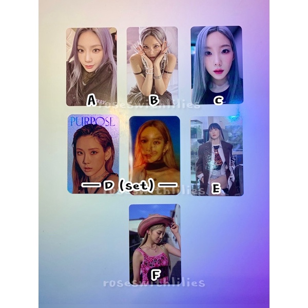 Photocard Taeyeon INVU Hyoyeon SNSD Girls Generation