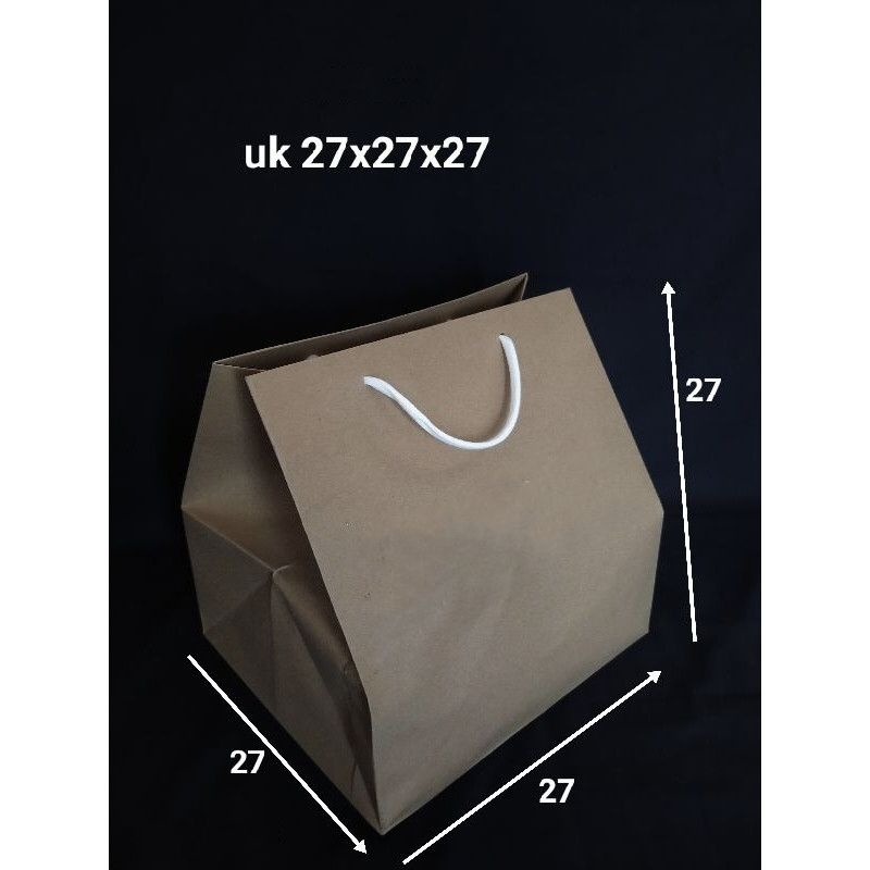 PAPER BAG COCOK UNTUK NASI UKURAN 22X22X27 | 27x27x27