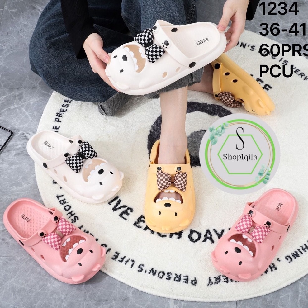 Sandal baim gua beruang lucu import balance 1234 (36-41) Sandal wanita dewasa terbaru