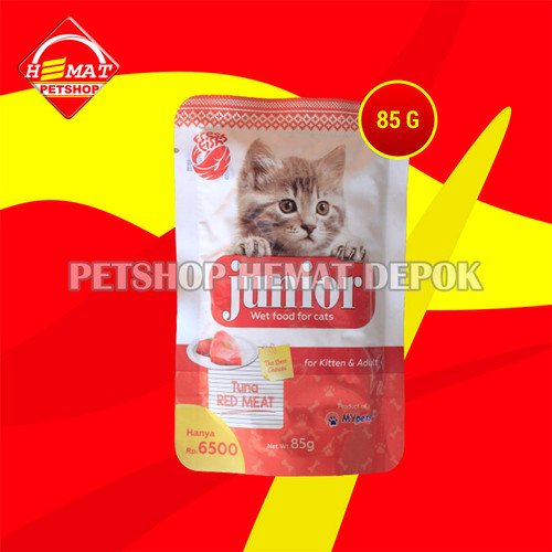 Makanan Basah Kucing Junior Wet Food Pouch 85 Gram Non Whiskas