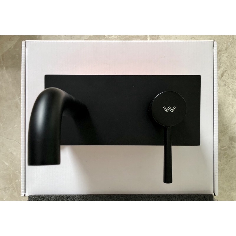 Keran air kran aer hitam dinding tembok wall mounted faucet black panas dingin garansi Gold Emas WEI