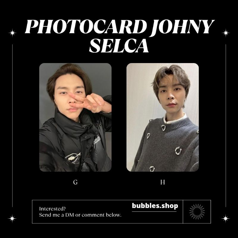 PHOTOCARD UNOFFICIAL JOHNY NCT SELCA