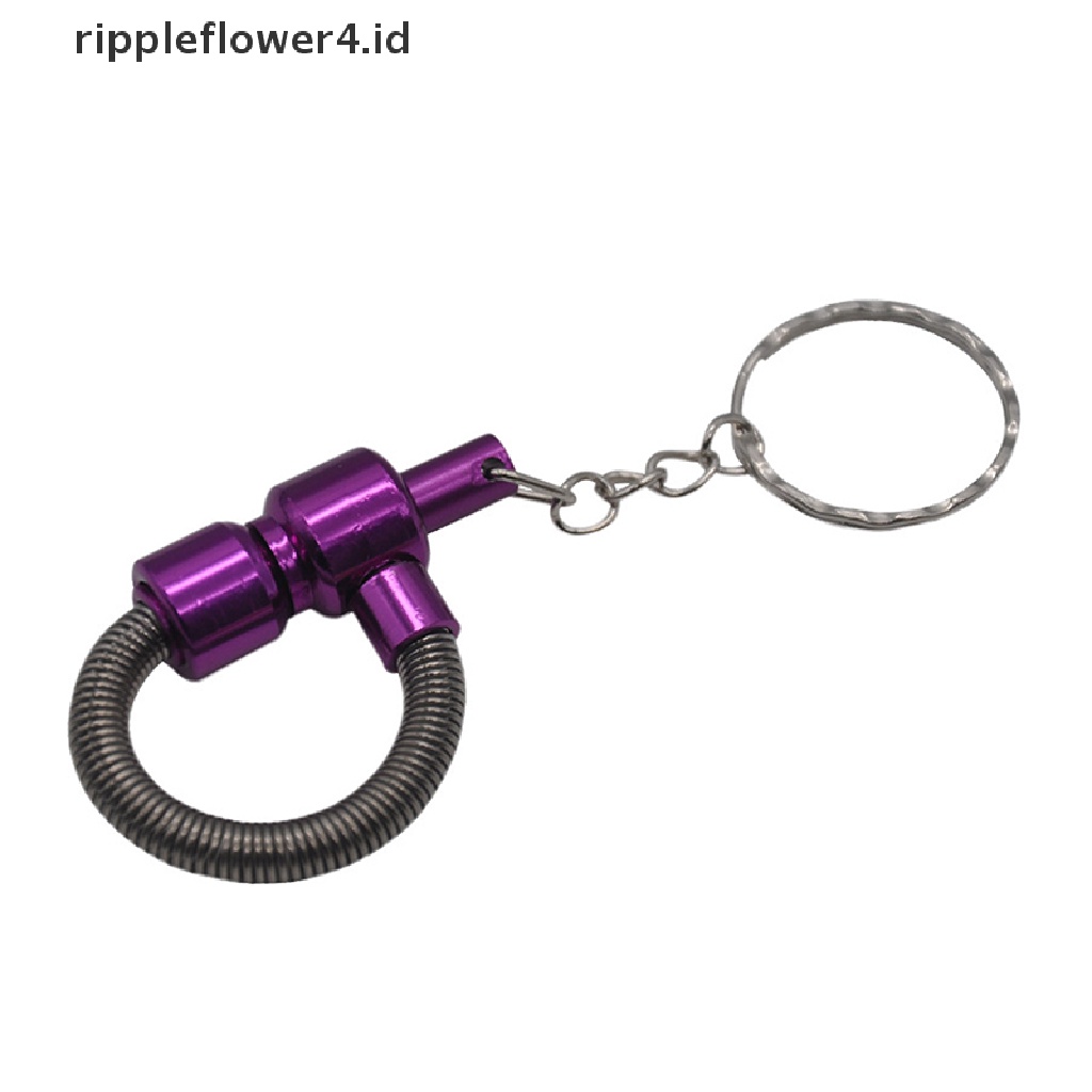 {rippleflower4.id} Metal Spring Pipe Pipa Portable Dengan Gantungan Kunci Aksesoris ett~