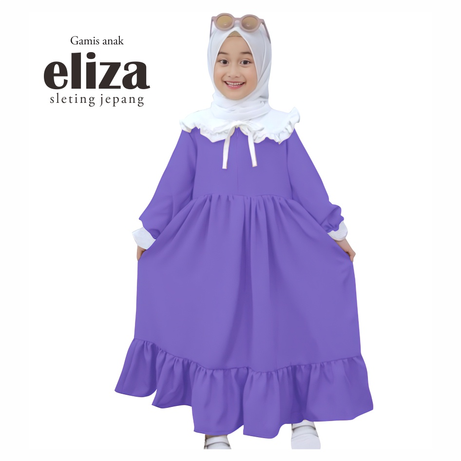 Gamis Anak Eliza Sleting Jepang CF Kids