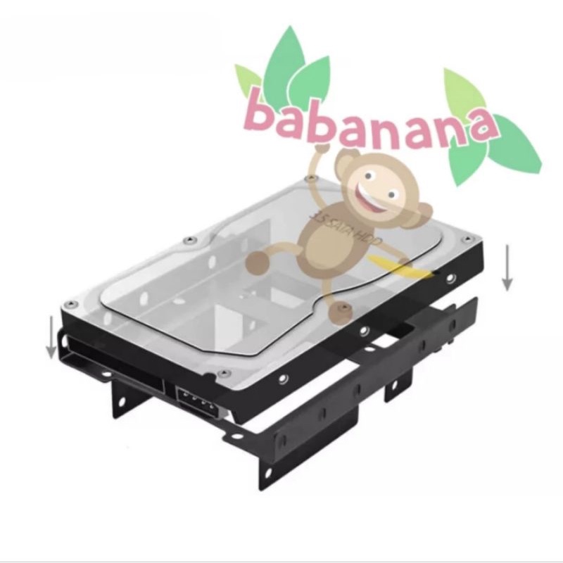 Bracket hdd ssd dual 2.5 + 3.5 dudukan hardisk slot pci