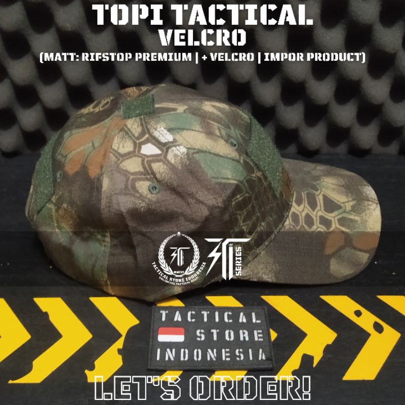 Topi Tactical Impor Loreng Phyton Hijau