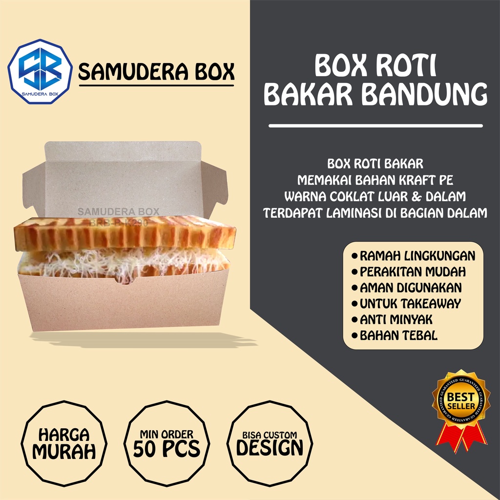 Dus Roti Bakar Bandung, Dus Brownies, Dus Bomboloni III kraft 290 gsm