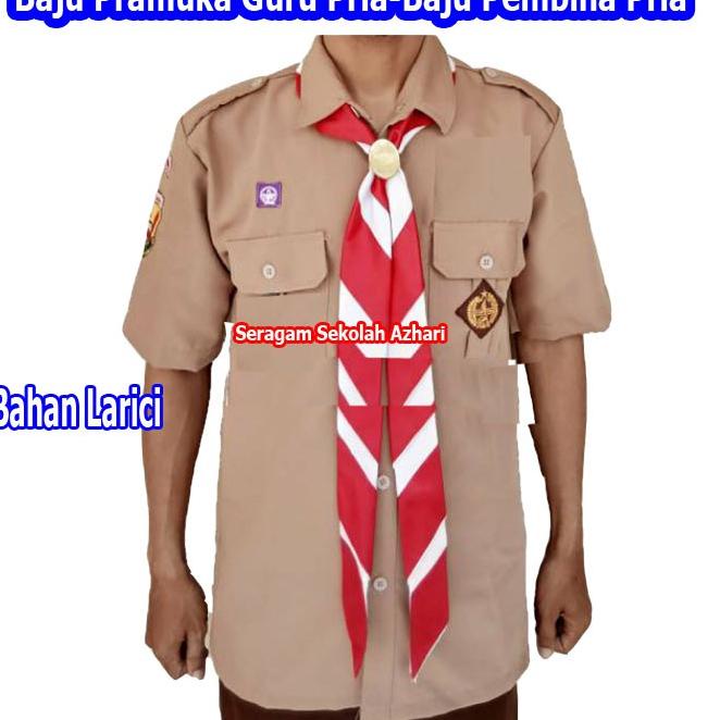 ((Y-1&9✔)) BAJU PRAMUKA GURU PEMBINA LAKI LAKI LENGAN PENDEK+HASDUK JUMBO 165 CM+RING-BAJU PRAMUKA P
