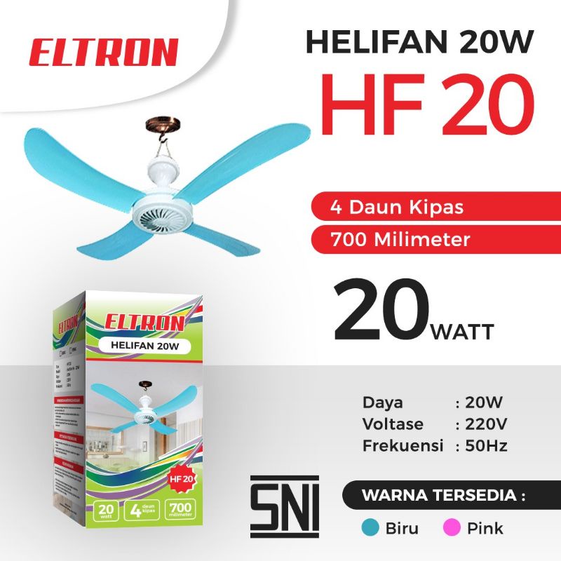 KIPAS ANGIN GANTUNG 20W / MINIFAN / HELIFAN 4 BALING 20W ELTRON