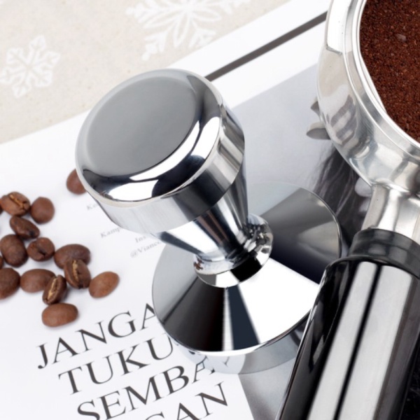 

Unik Tamper Kopi Espresso Flat Stainless Steel Chrome Plated 51mm - Silver Berkualitas
