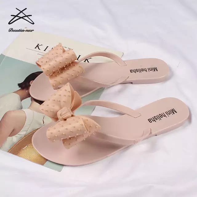 Sandal Sendal Jelly Wanita Fashion Dewasa Model pita Ribbon