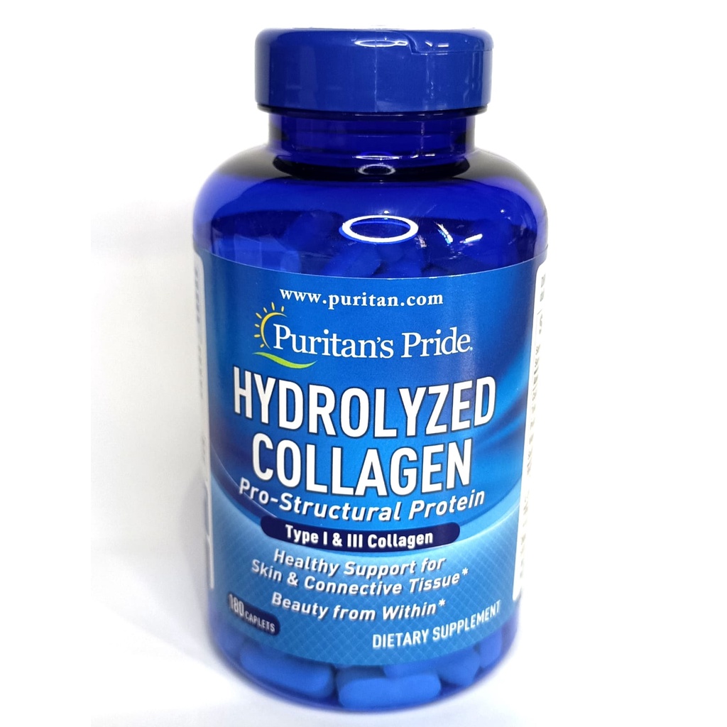 PURITAN'S PRIDE HYDROLYZED COLLAGEN - 180 Caplets