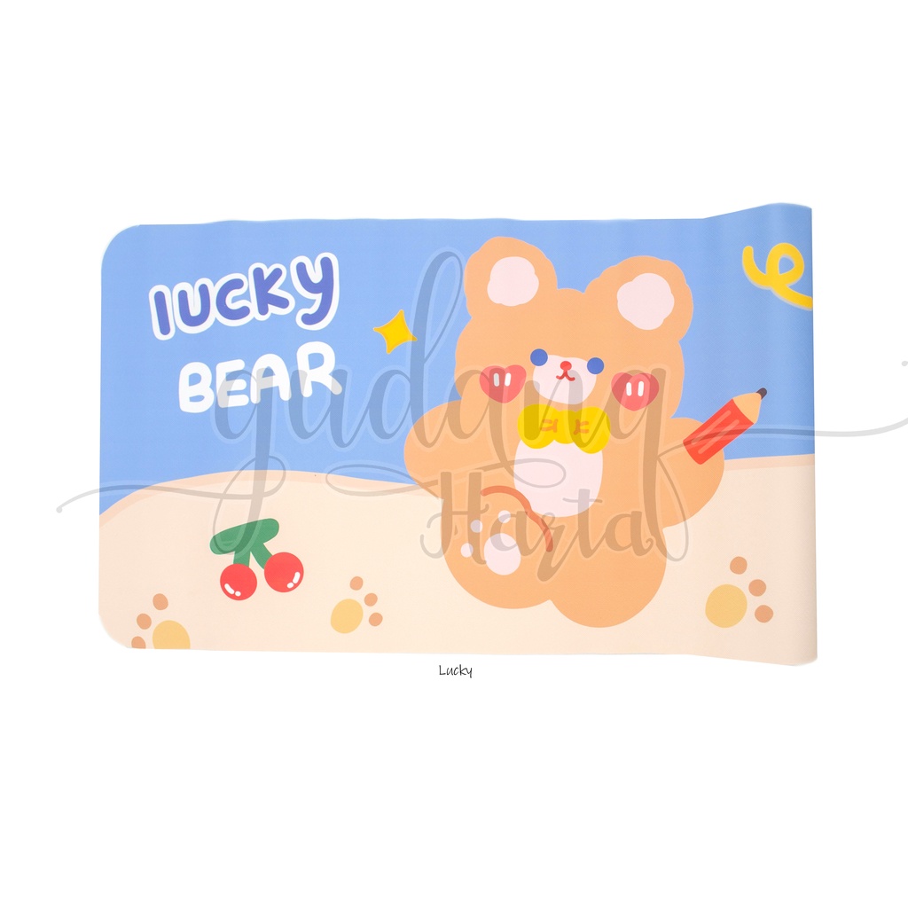 Desk Mat Big Size Tulip Bear Table Mat Tatatakan Meja Serbaguna GH 317051