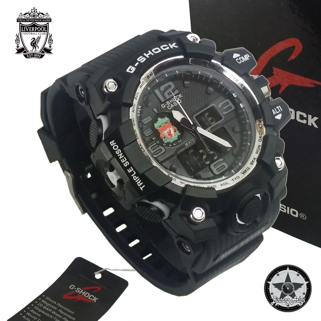 { TOP } JAM TANGAN LIVERPOOL DUAL TIME (List Merah)