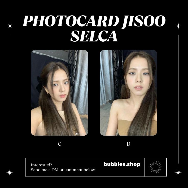 PHOTOCARD UNOFFICIAL JISOO BLACKPINK SELCA