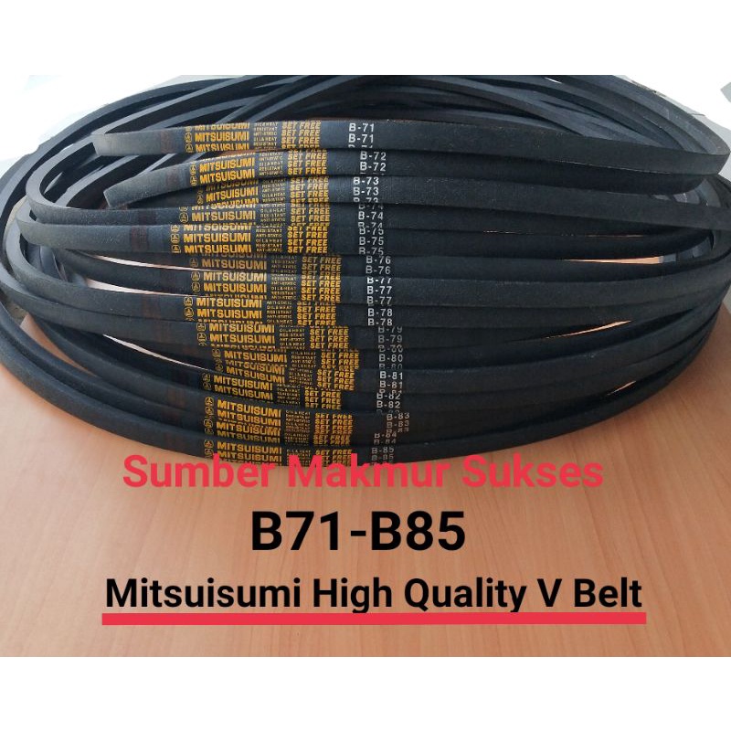 V BELT VANBELT B71 B72 B73 B74 B75 B76 B77 B78 B79 B80 B81 B82 B83 B84 B85 MITSUISUMI CLASS A