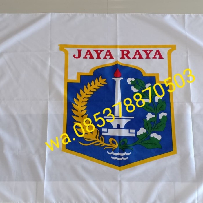 Jual BISA COD Bendera DKI Jakarta BENDERA CUSTOM BENDERA PIALA DUNIA BENDERA MERAH PUTIH